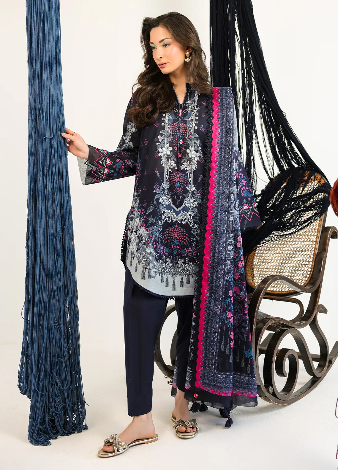 Rhea By Sahar Digital Printed Lawn 3 Piece Unstitched Suit S26RDPL D-23 MIDNIGHT FABLE Rhea By Sahar Digital Printed Lawn 3 Piece Unstitched Suit S26RDPL D-23 MIDNIGHT FABLE