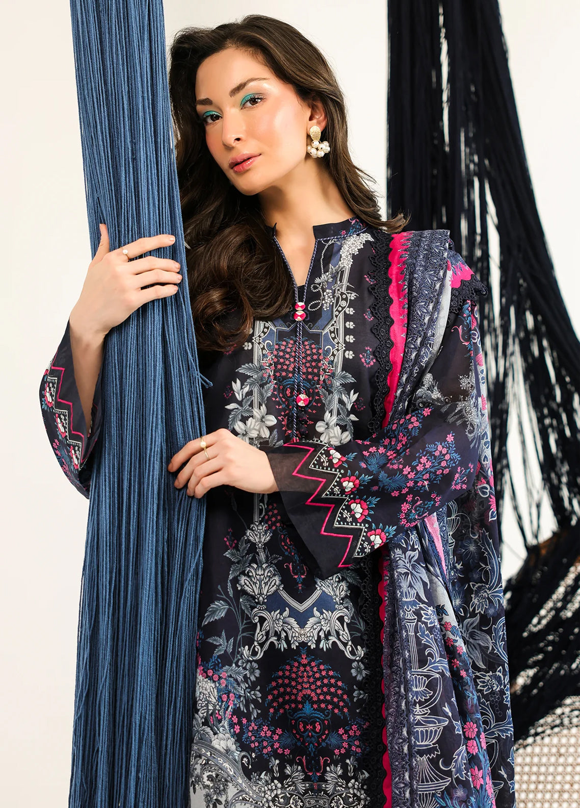 Rhea By Sahar Digital Printed Lawn 3 Piece Unstitched Suit S26RDPL D-23 MIDNIGHT FABLE Rhea By Sahar Digital Printed Lawn 3 Piece Unstitched Suit S26RDPL D-23 MIDNIGHT FABLE