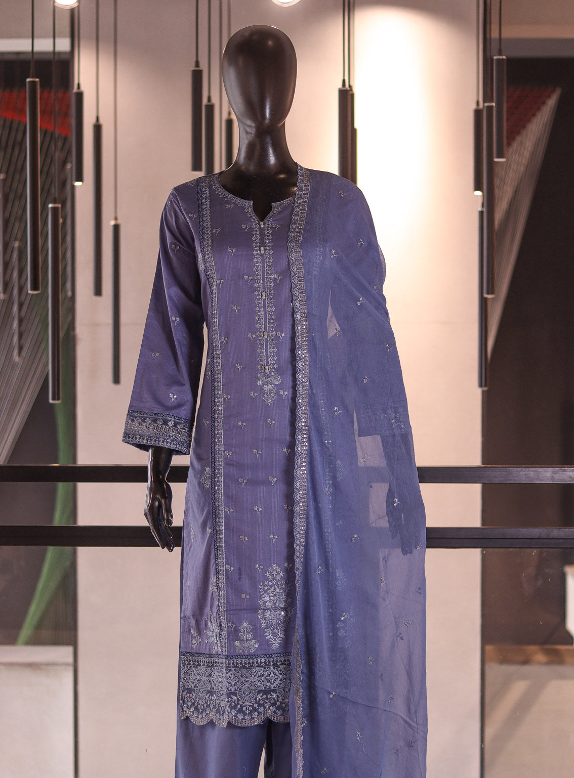 Rivaaj Embroidered Cotton 3 Piece Stitched Suit RJ26EC D-474 NEST Blue Rivaaj Embroidered Cotton 3 Piece Stitched Suit RJ26EC D-474 NEST Blue