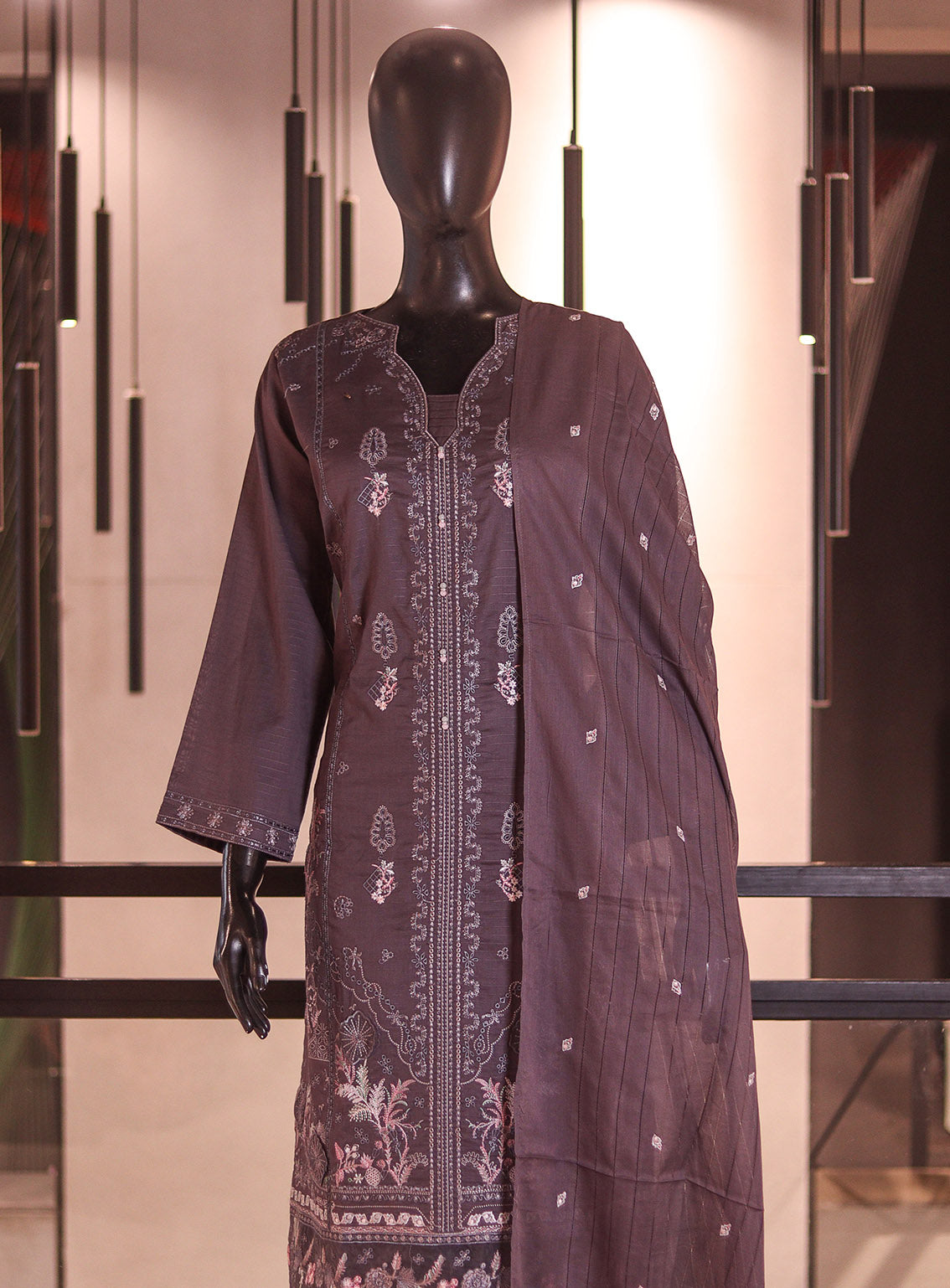 Rivaaj Embroidered Cotton 3 Piece Stitched Suit RJ26EC D-03 DASTAN Dark Grey Rivaaj Embroidered Cotton 3 Piece Stitched Suit RJ26EC D-03 DASTAN Dark Grey