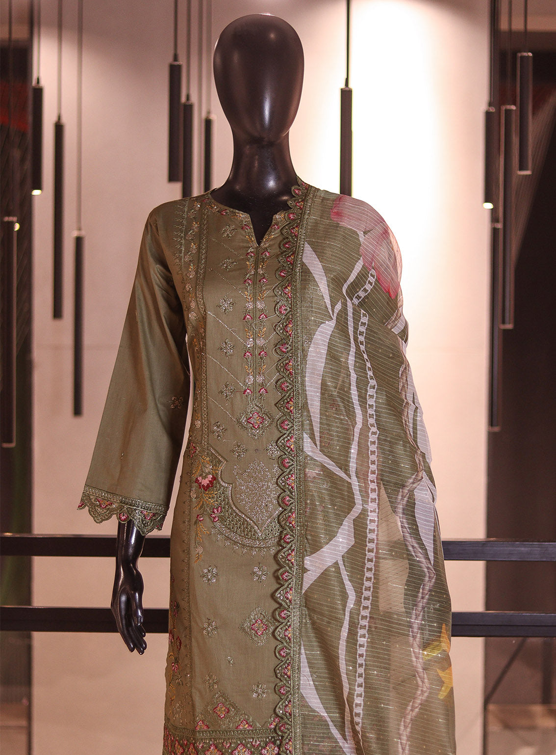 Rivaaj Embroidered Cotton 3 Piece Stitched Suit RJ26EC D-479 MOON LIGHT Green Rivaaj Embroidered Cotton 3 Piece Stitched Suit RJ26EC D-479 MOON LIGHT Green