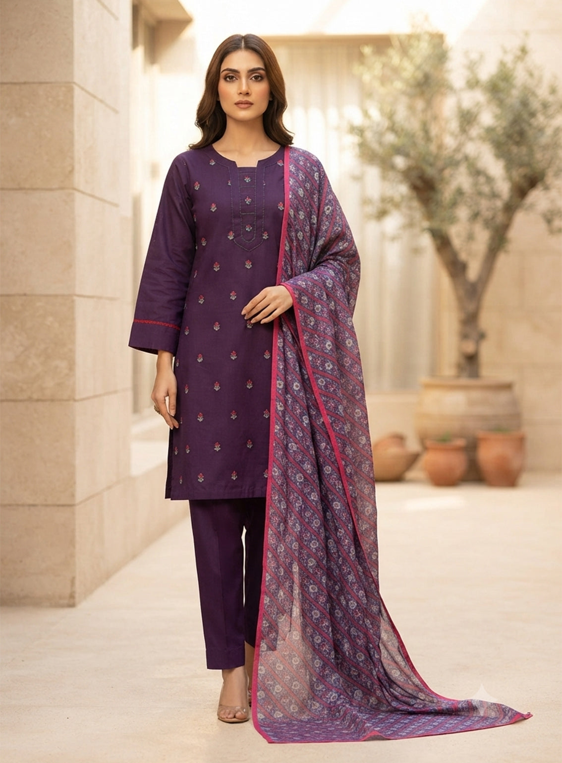 Rivaaj Embroidered Lawn 3 Piece Stitched Suit RJ26EP D-09-PP Rivaaj Embroidered Lawn 3 Piece Stitched Suit RJ26EP D-09-PP