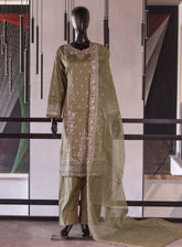Rivaaj Embroidered Lawn 3 Piece Stitched Suit RJ26EP D-C418-GN