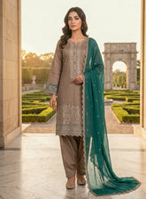 Rivaaj Embroidered Lawn 3 Piece Stitched Suit RJ26EP D-SC470-GY
