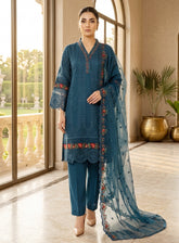 Rivaaj Embroidered Organza 3 Piece Stitched Suit RJ26EP D-18B-ZC