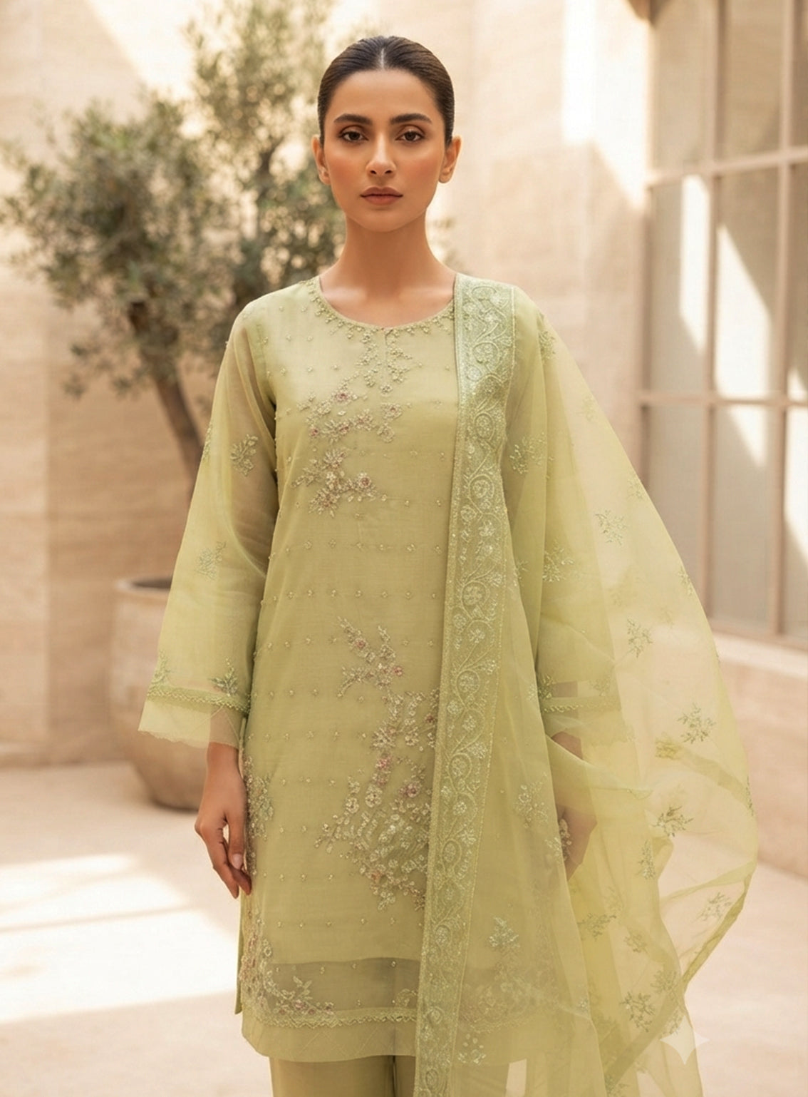 Rivaaj Embroidered Organza 3 Piece Stitched Suit RJ26EP D-93A-PS Rivaaj Embroidered Organza 3 Piece Stitched Suit RJ26EP D-93A-PS