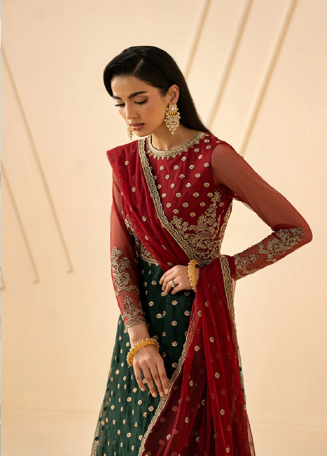 Riwayat By Zarif Embroidered Net 3 Piece Unstitched Suit ZF26R D-ZRF-RC-02 ELIKA Riwayat By Zarif Embroidered Net 3 Piece Unstitched Suit ZF26R D-ZRF-RC-02 ELIKA