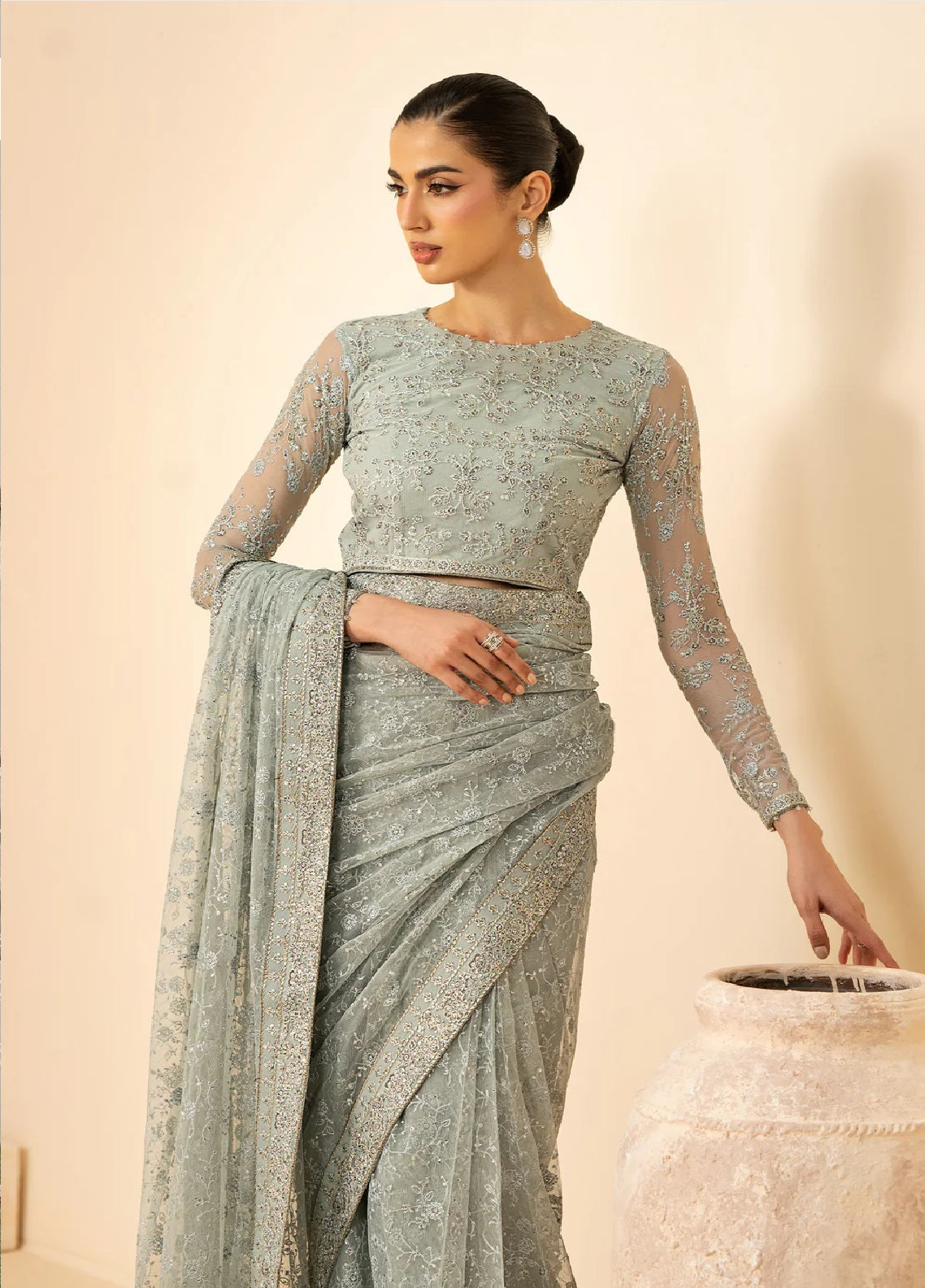 Riwayat By Zarif Embroidered Net 3 Piece Unstitched Suit ZF26R D-ZRF-RC-06 MINTARA Riwayat By Zarif Embroidered Net 3 Piece Unstitched Suit ZF26R D-ZRF-RC-06 MINTARA