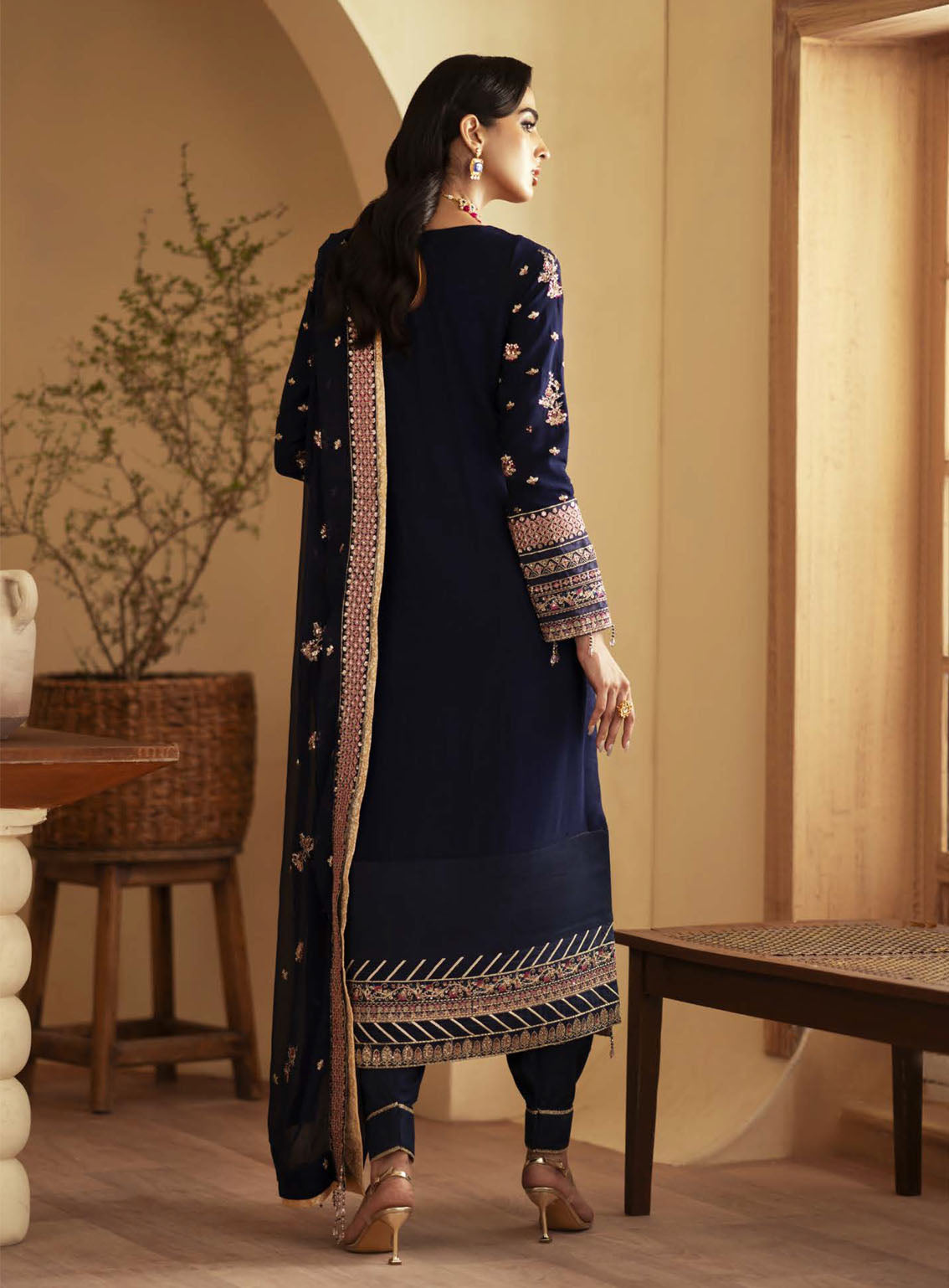 Romansiyyah By Emaan Adeel Embroidered Chiffon Suits Unstitched 3 Piece - EA24RF NAGEENA Romansiyyah By Emaan Adeel Embroidered Chiffon Suits Unstitched 3 Piece - EA24RF NAGEENA