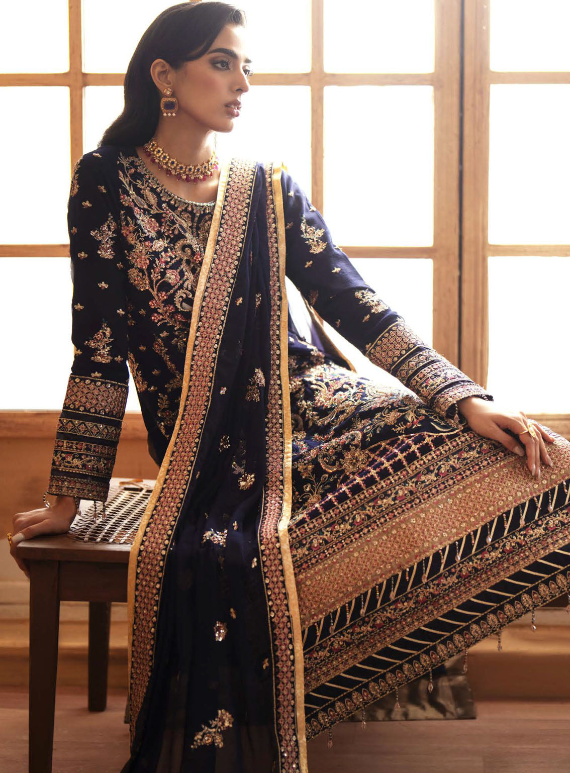 Romansiyyah By Emaan Adeel Embroidered Chiffon Suits Unstitched 3 Piece - EA24RF NAGEENA Romansiyyah By Emaan Adeel Embroidered Chiffon Suits Unstitched 3 Piece - EA24RF NAGEENA