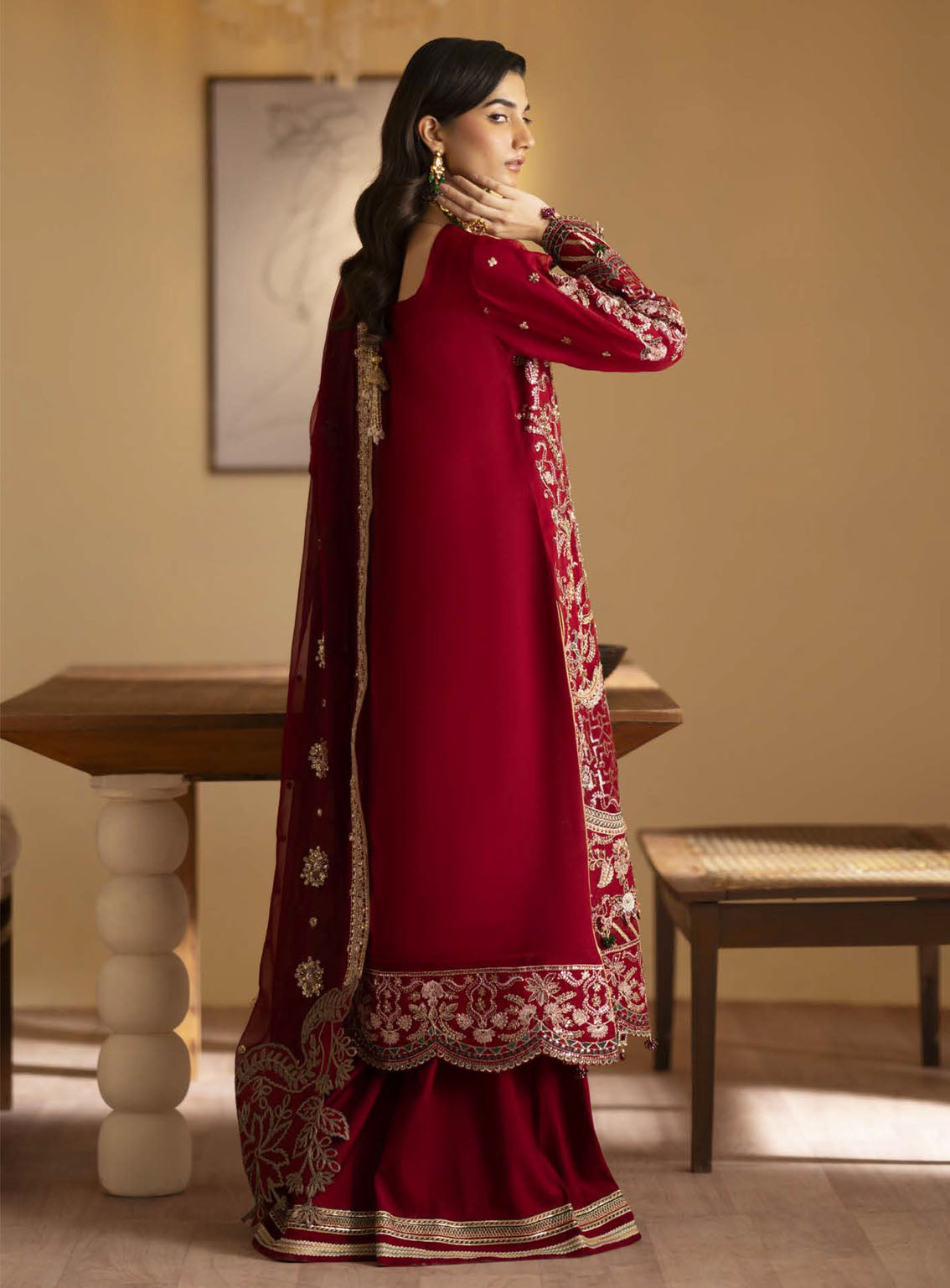Romansiyyah By Emaan Adeel Embroidered Chiffon Suits Unstitched 3 Piece - EA24RF NASHWA Romansiyyah By Emaan Adeel Embroidered Chiffon Suits Unstitched 3 Piece - EA24RF NASHWA