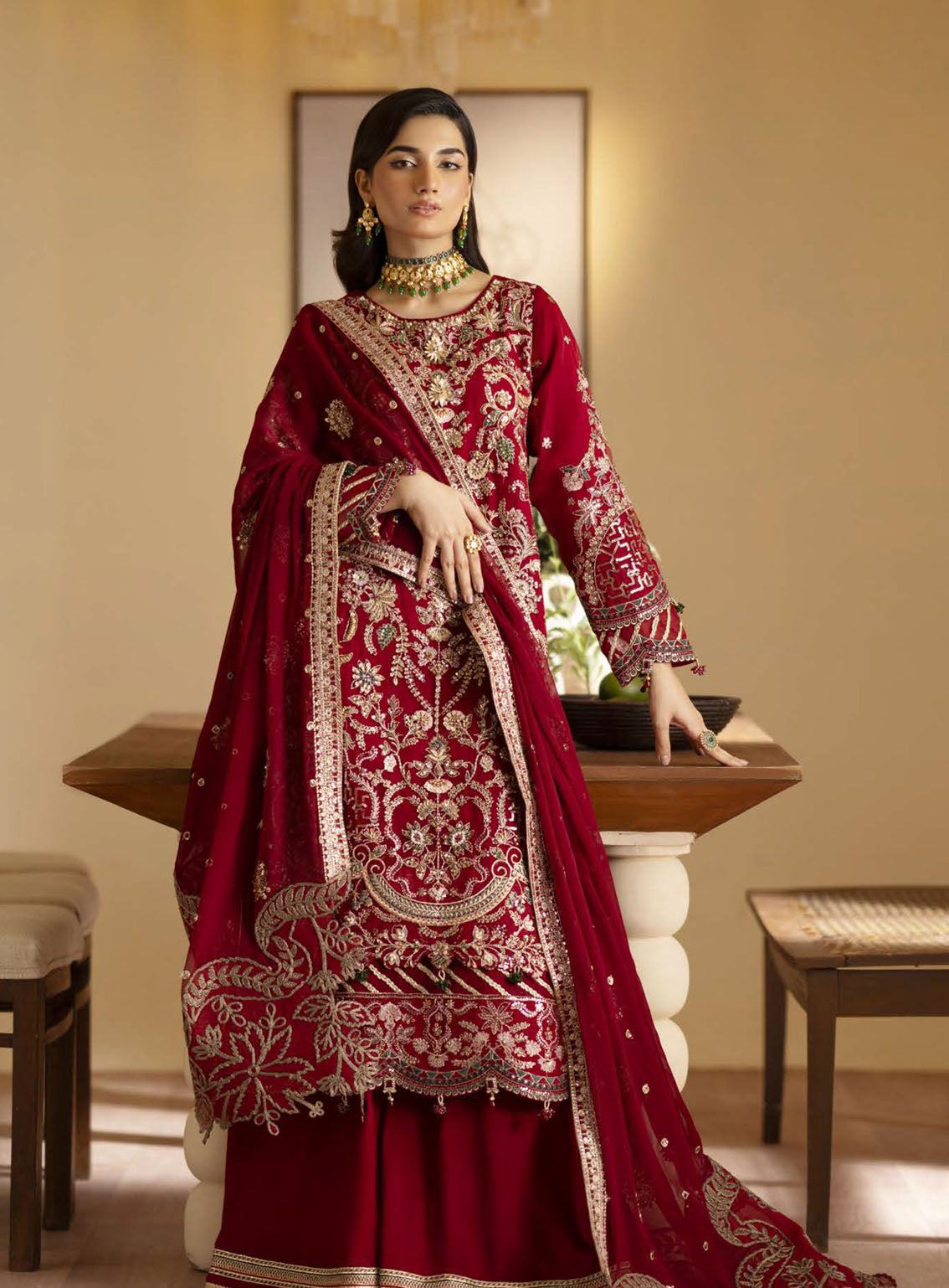Romansiyyah By Emaan Adeel Embroidered Chiffon Suits Unstitched 3 Piece - EA24RF NASHWA Romansiyyah By Emaan Adeel Embroidered Chiffon Suits Unstitched 3 Piece - EA24RF NASHWA