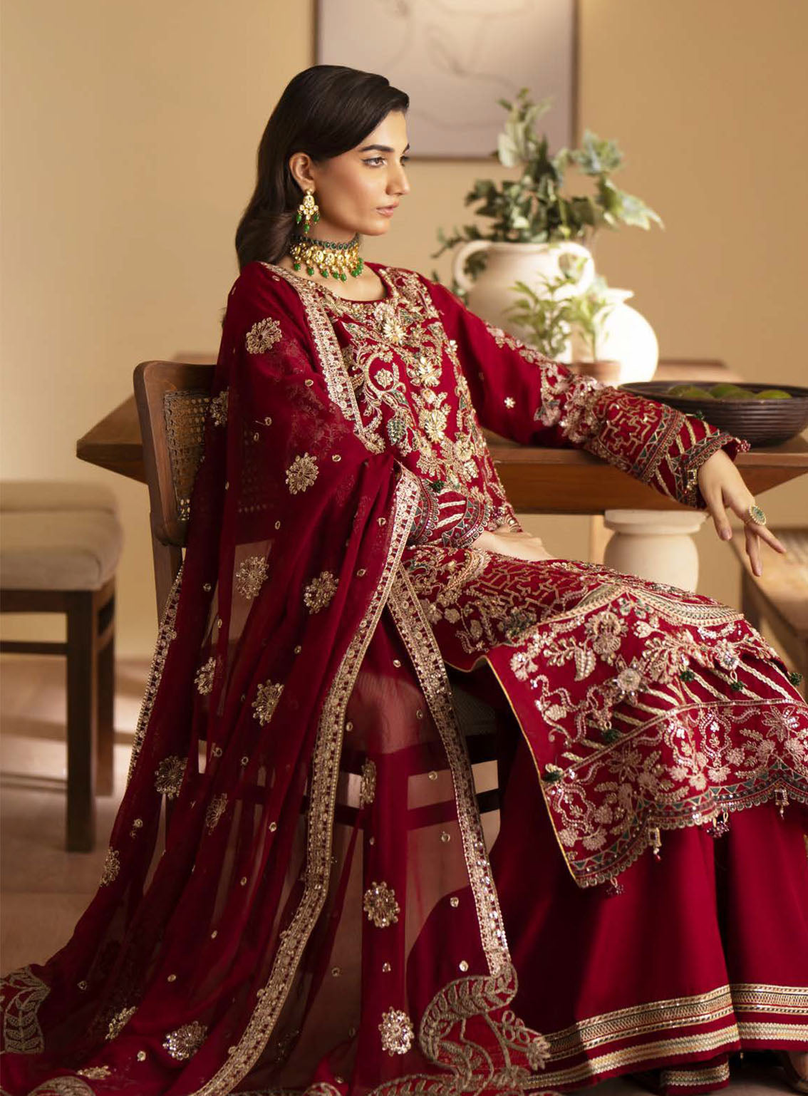 Romansiyyah By Emaan Adeel Embroidered Chiffon Suits Unstitched 3 Piece - EA24RF NASHWA Romansiyyah By Emaan Adeel Embroidered Chiffon Suits Unstitched 3 Piece - EA24RF NASHWA