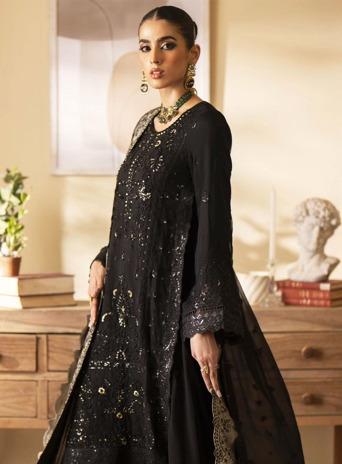 Romansiyyah By Emaan Adeel Embroidered Chiffon Suits Unstitched 3 Piece - EA24RF REHANI Romansiyyah By Emaan Adeel Embroidered Chiffon Suits Unstitched 3 Piece - EA24RF REHANI