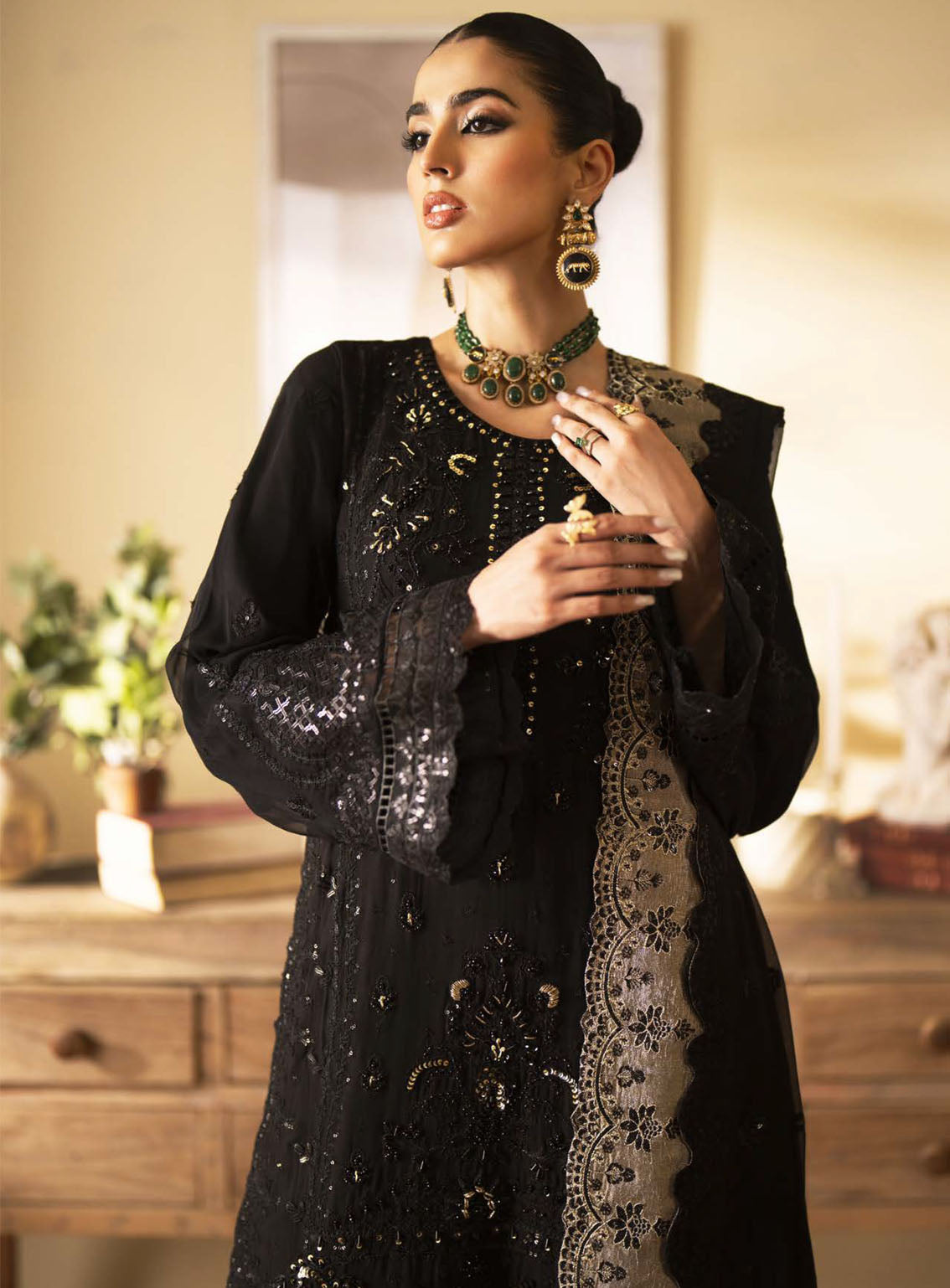 Romansiyyah By Emaan Adeel Embroidered Chiffon Suits Unstitched 3 Piece - EA24RF REHANI Romansiyyah By Emaan Adeel Embroidered Chiffon Suits Unstitched 3 Piece - EA24RF REHANI