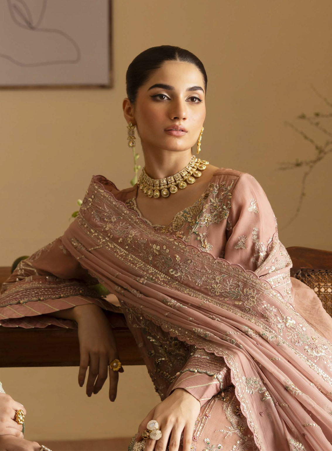 Romansiyyah By Emaan Adeel Embroidered Chiffon Suits Unstitched 3 Piece - EA24RF SALEHA Romansiyyah By Emaan Adeel Embroidered Chiffon Suits Unstitched 3 Piece - EA24RF SALEHA