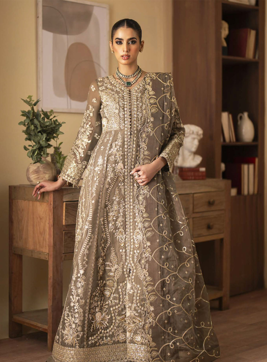 Romansiyyah By Emaan Adeel Embroidered Organza Suits Unstitched 3 Piece - EA24RF YESRA Romansiyyah By Emaan Adeel Embroidered Organza Suits Unstitched 3 Piece - EA24RF YESRA