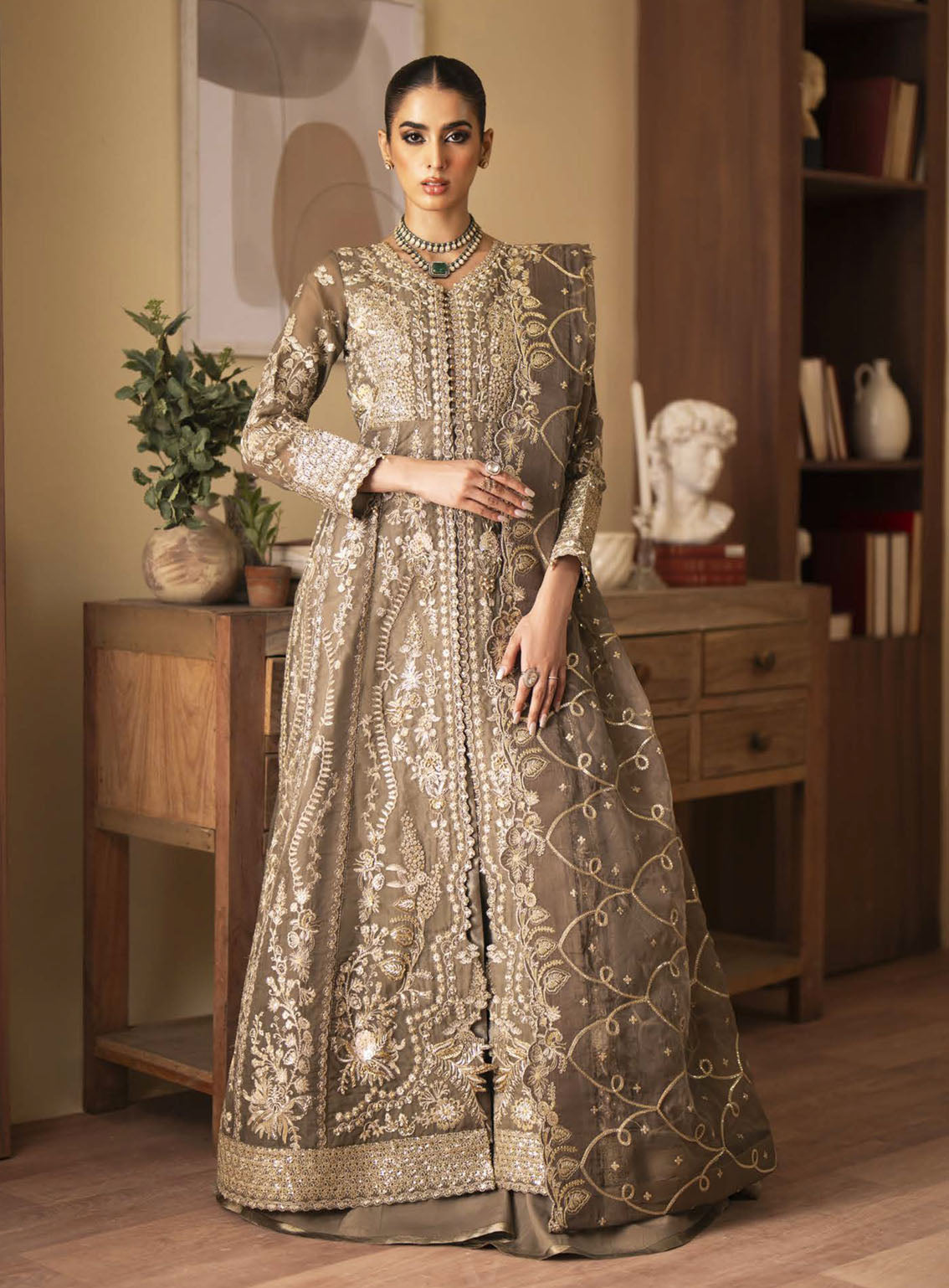 Romansiyyah By Emaan Adeel Embroidered Organza Suits Unstitched 3 Piece - EA24RF YESRA Romansiyyah By Emaan Adeel Embroidered Organza Suits Unstitched 3 Piece - EA24RF YESRA