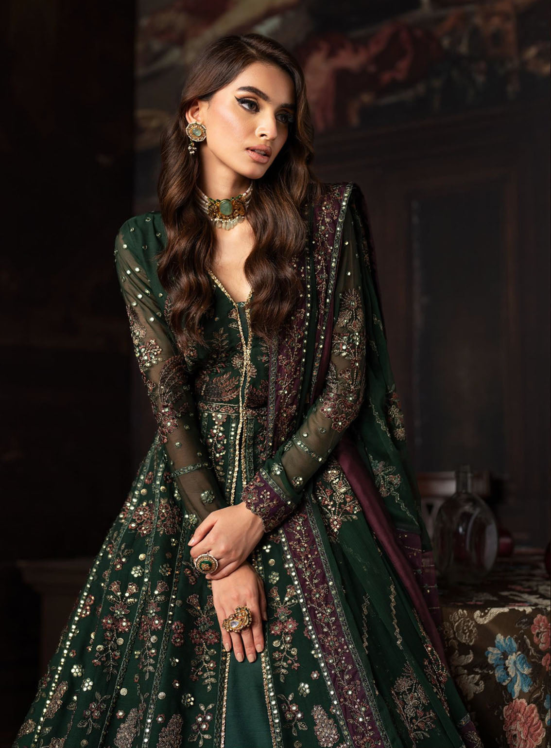 Rouge by Zarif Embroidered Chiffon Suits Unstitched 3 Piece - ZF24RF 01 ELIZABETH Rouge by Zarif Embroidered Chiffon Suits Unstitched 3 Piece - ZF24RF 01 ELIZABETH