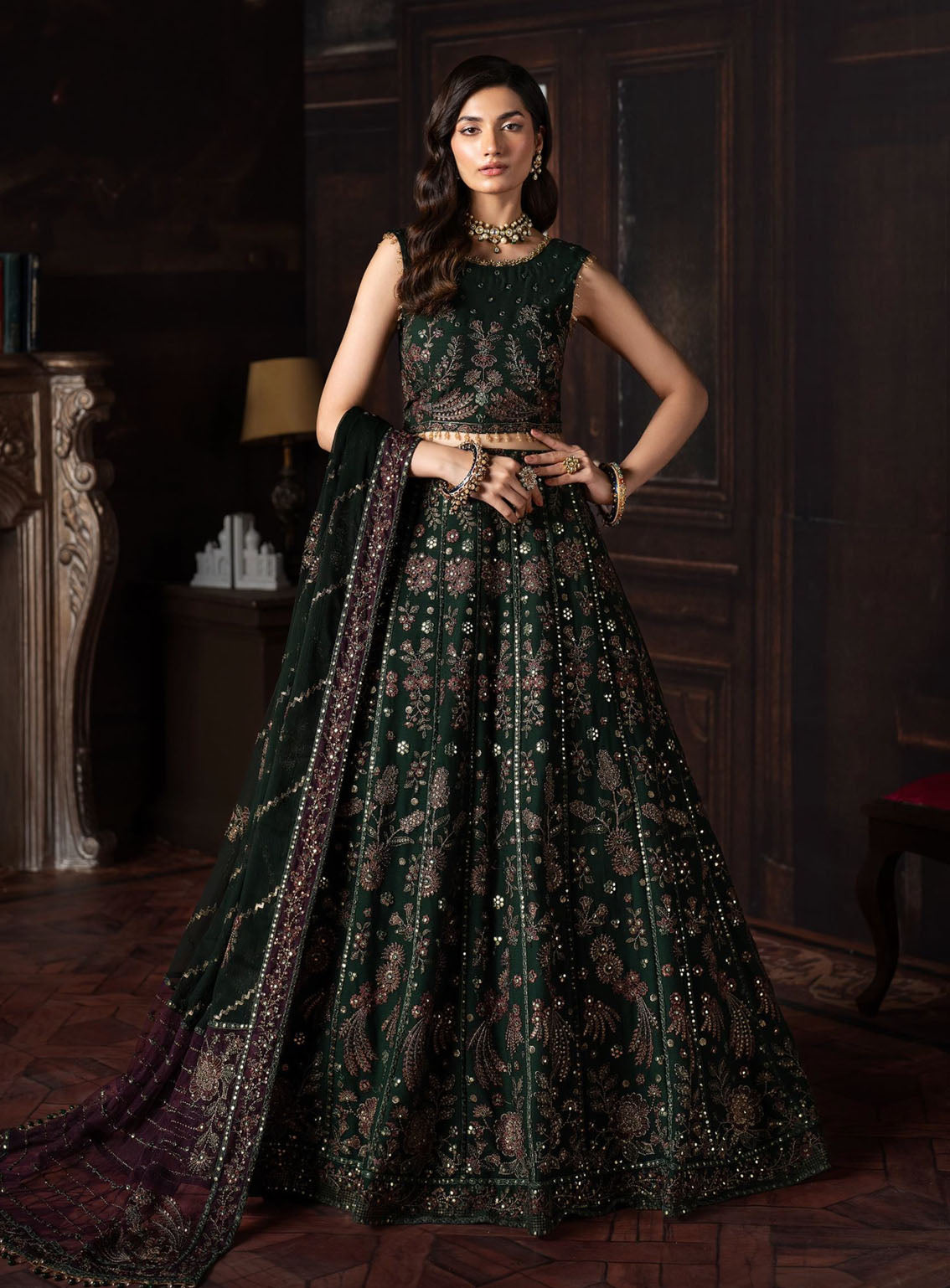 Rouge by Zarif Embroidered Chiffon Suits Unstitched 3 Piece - ZF24RF 01 ELIZABETH Rouge by Zarif Embroidered Chiffon Suits Unstitched 3 Piece - ZF24RF 01 ELIZABETH