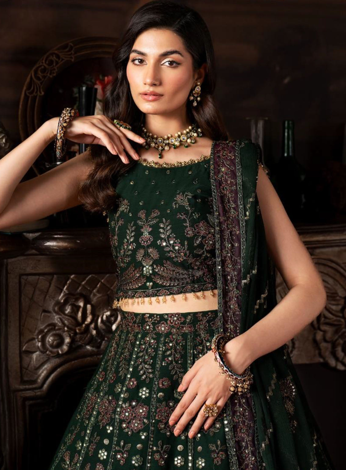 Rouge by Zarif Embroidered Chiffon Suits Unstitched 3 Piece - ZF24RF 01 ELIZABETH Rouge by Zarif Embroidered Chiffon Suits Unstitched 3 Piece - ZF24RF 01 ELIZABETH