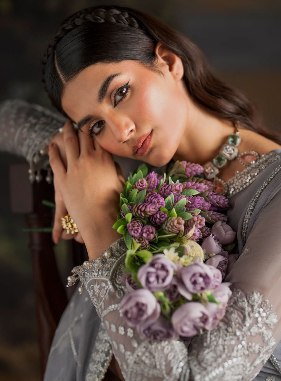 Rouge by Zarif Embroidered Chiffon Suits Unstitched 3 Piece - ZF24RF 03 ADELINE Rouge by Zarif Embroidered Chiffon Suits Unstitched 3 Piece - ZF24RF 03 ADELINE