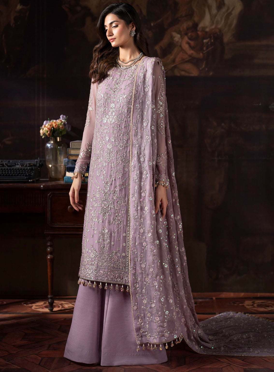 Rouge by Zarif Embroidered Chiffon Suits Unstitched 3 Piece - ZF24RF 05 FLORENCE Rouge by Zarif Embroidered Chiffon Suits Unstitched 3 Piece - ZF24RF 05 FLORENCE