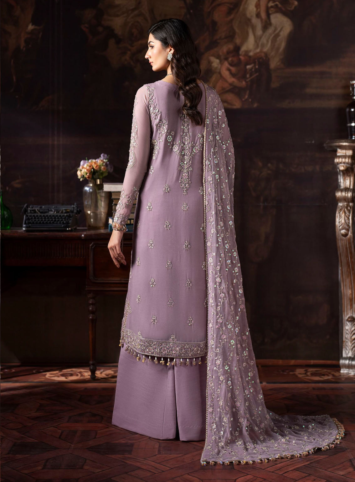 Rouge by Zarif Embroidered Chiffon Suits Unstitched 3 Piece - ZF24RF 05 FLORENCE Rouge by Zarif Embroidered Chiffon Suits Unstitched 3 Piece - ZF24RF 05 FLORENCE