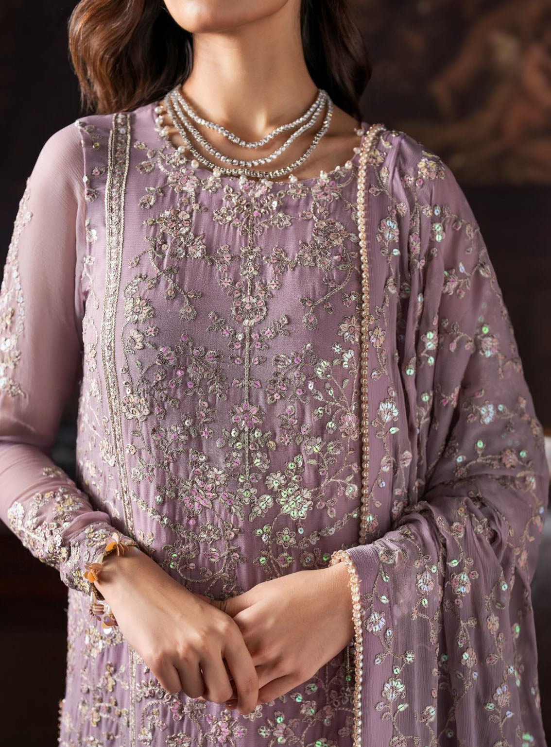 Rouge by Zarif Embroidered Chiffon Suits Unstitched 3 Piece - ZF24RF 05 FLORENCE Rouge by Zarif Embroidered Chiffon Suits Unstitched 3 Piece - ZF24RF 05 FLORENCE