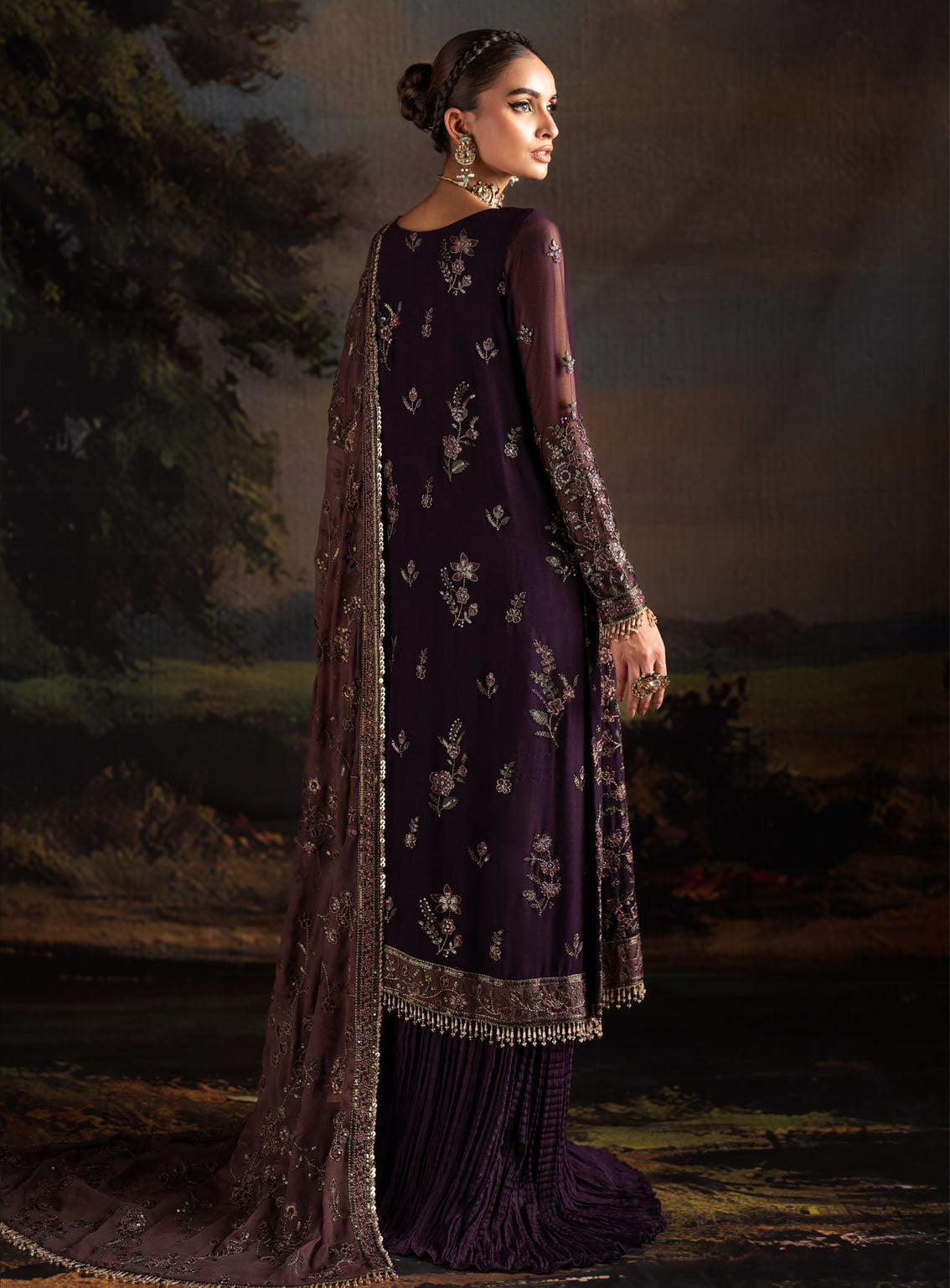 Rouge by Zarif Embroidered Chiffon Suits Unstitched 3 Piece - ZF24RF 08 HANNAH Rouge by Zarif Embroidered Chiffon Suits Unstitched 3 Piece - ZF24RF 08 HANNAH