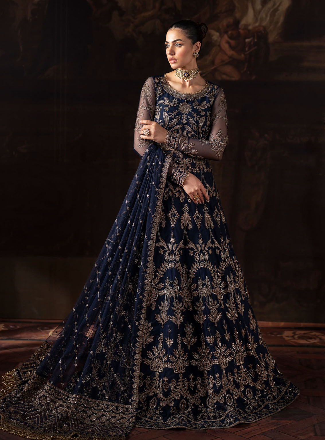 Rouge by Zarif Embroidered Net Suits Unstitched 3 Piece - ZF24RF 04 LAVINIA Rouge by Zarif Embroidered Net Suits Unstitched 3 Piece - ZF24RF 04 LAVINIA