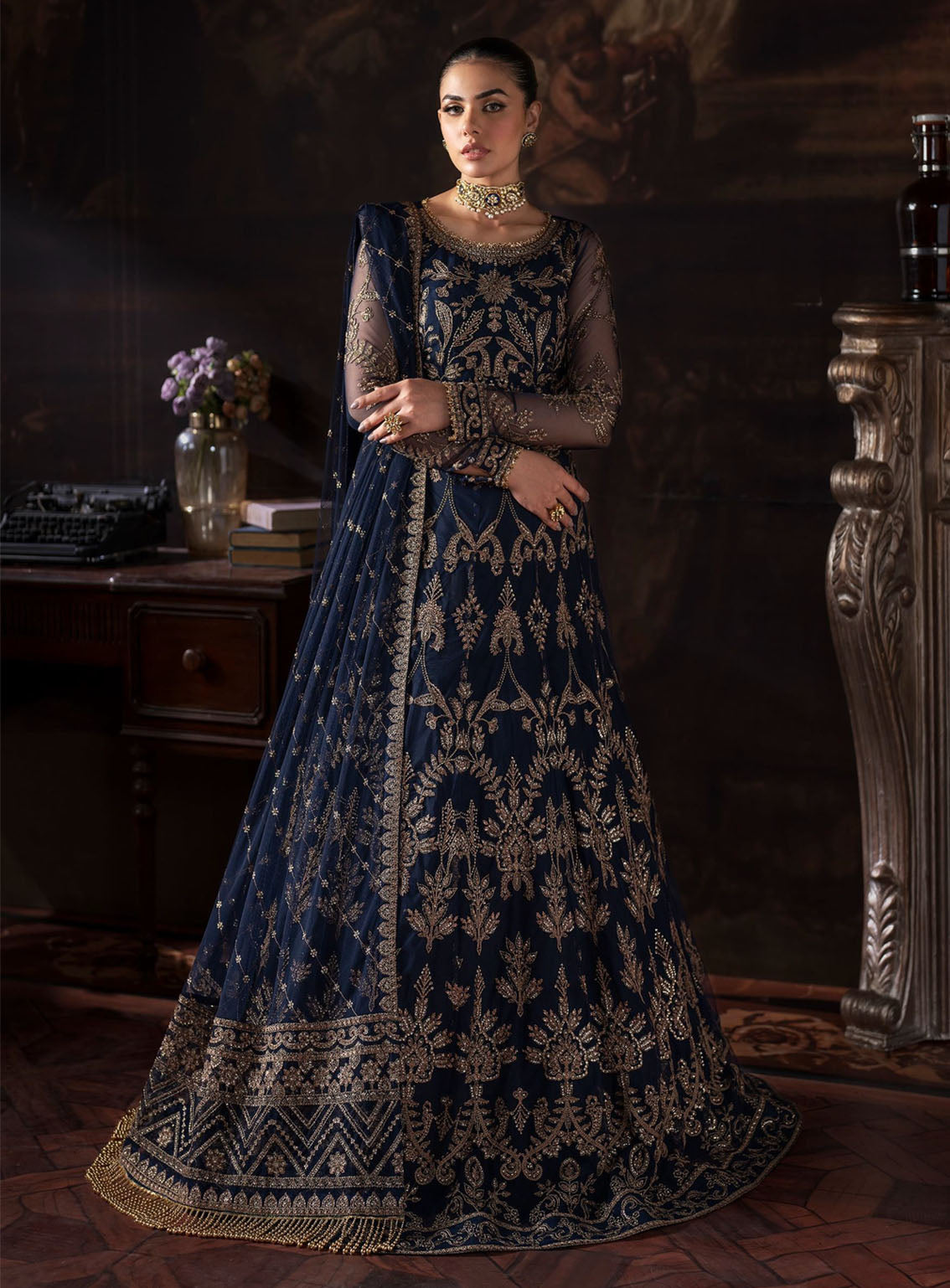 Rouge by Zarif Embroidered Net Suits Unstitched 3 Piece - ZF24RF 04 LAVINIA Rouge by Zarif Embroidered Net Suits Unstitched 3 Piece - ZF24RF 04 LAVINIA