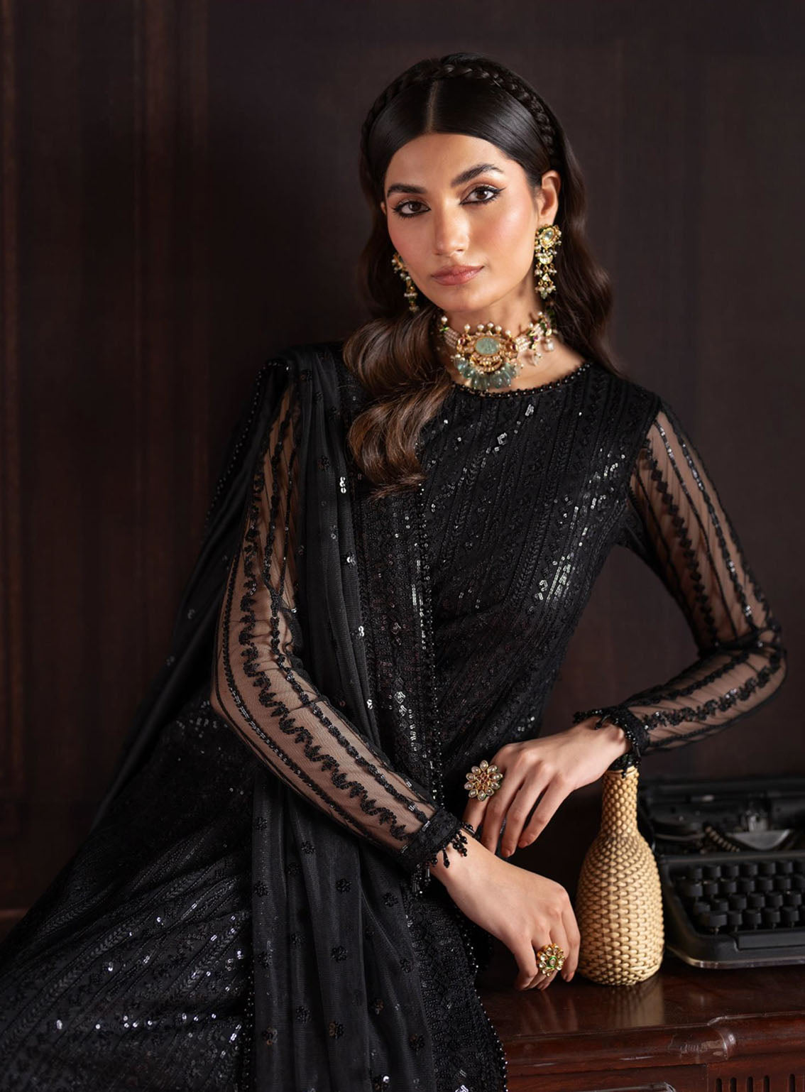 Rouge by Zarif Embroidered Net Suits Unstitched 3 Piece - ZF24RF 06 FRANCES Rouge by Zarif Embroidered Net Suits Unstitched 3 Piece - ZF24RF 06 FRANCES