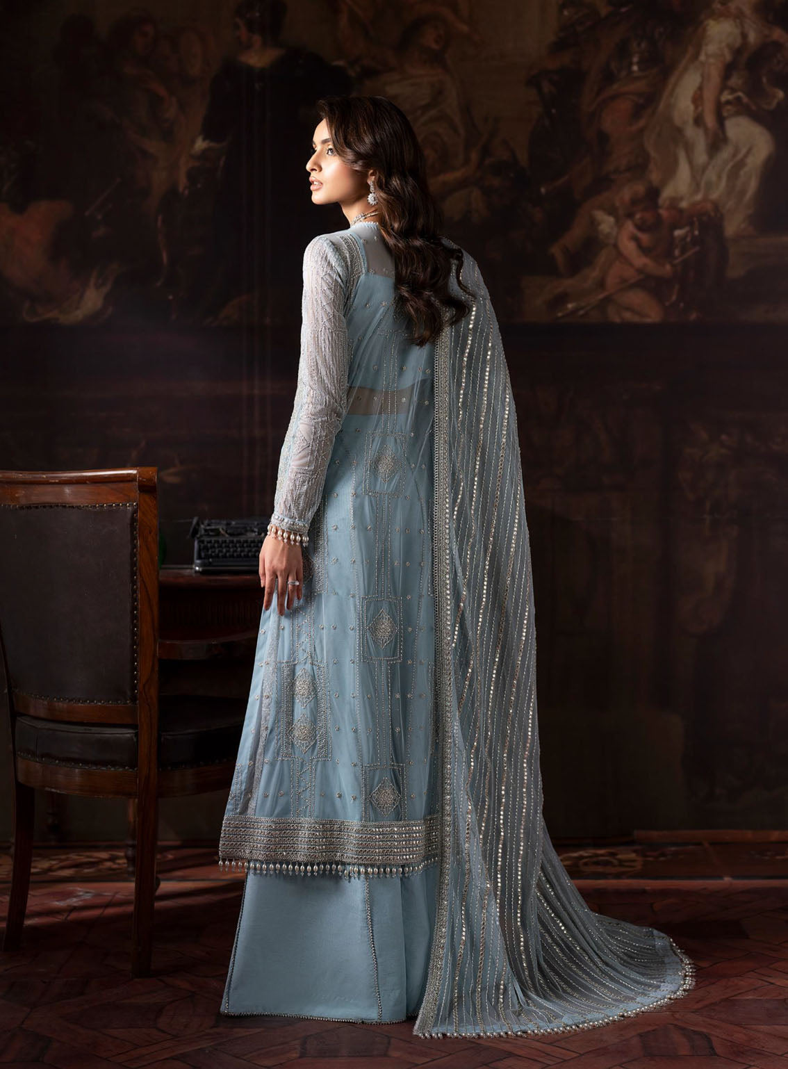 Rouge by Zarif Embroidered Net Suits Unstitched 3 Piece - ZF24RF 07 CYNTHIA Rouge by Zarif Embroidered Net Suits Unstitched 3 Piece - ZF24RF 07 CYNTHIA