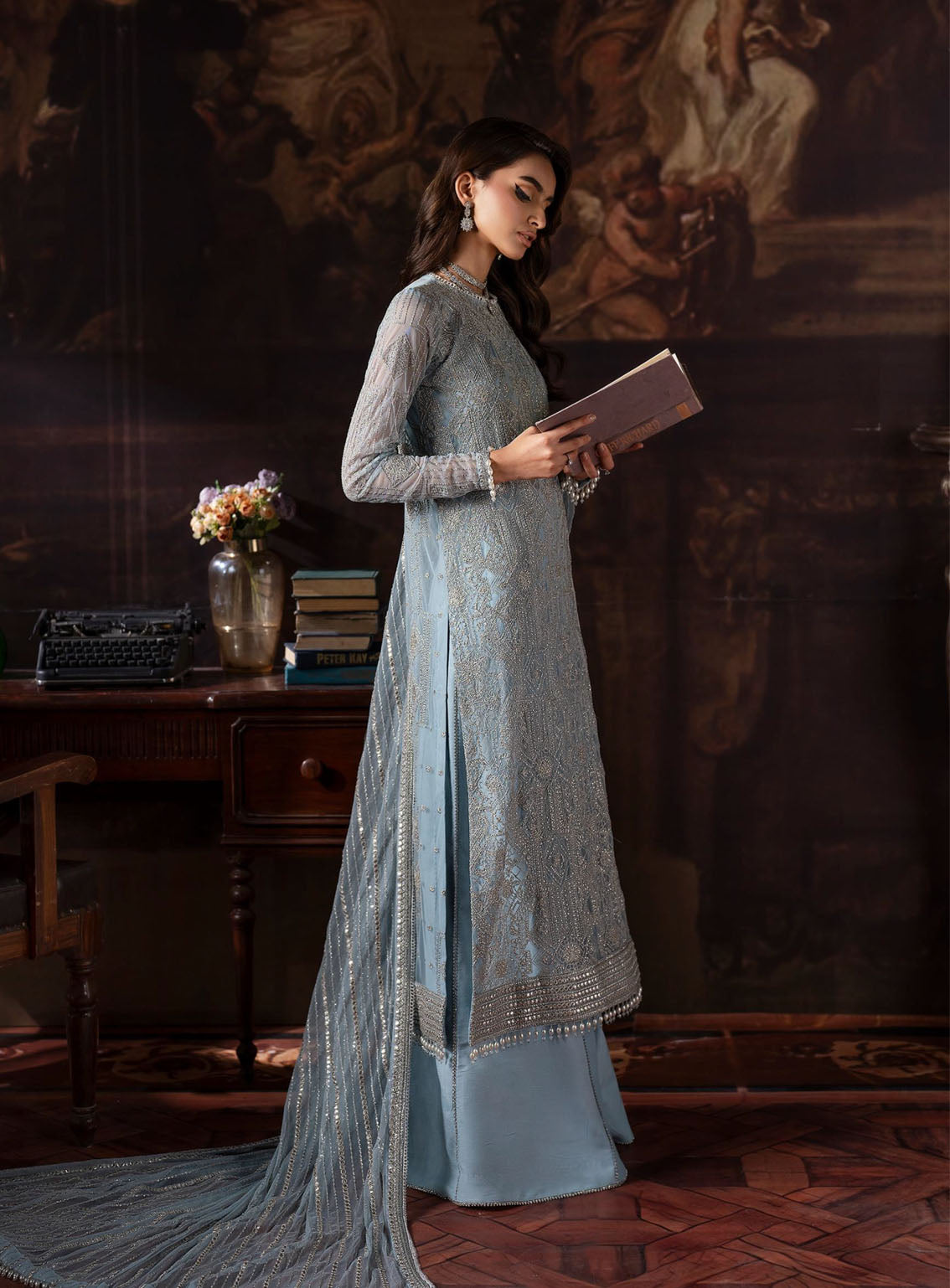 Rouge by Zarif Embroidered Net Suits Unstitched 3 Piece - ZF24RF 07 CYNTHIA Rouge by Zarif Embroidered Net Suits Unstitched 3 Piece - ZF24RF 07 CYNTHIA