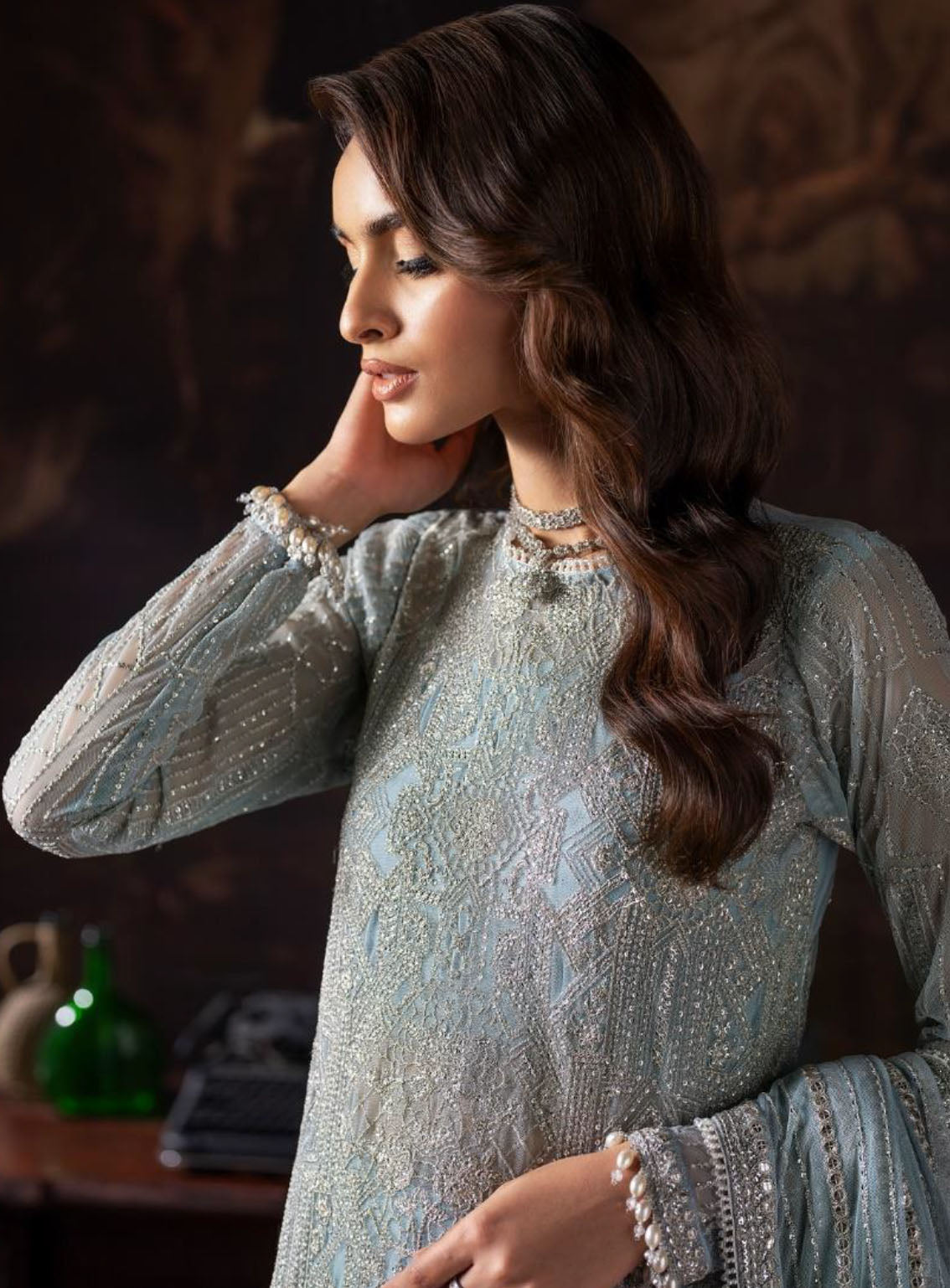 Rouge by Zarif Embroidered Net Suits Unstitched 3 Piece - ZF24RF 07 CYNTHIA Rouge by Zarif Embroidered Net Suits Unstitched 3 Piece - ZF24RF 07 CYNTHIA