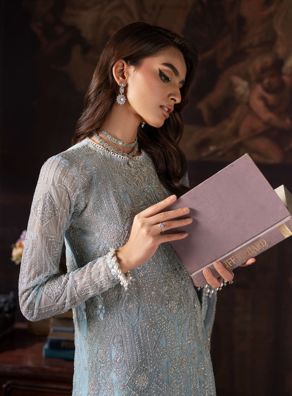 Rouge by Zarif Embroidered Net Suits Unstitched 3 Piece - ZF24RF 07 CYNTHIA Rouge by Zarif Embroidered Net Suits Unstitched 3 Piece - ZF24RF 07 CYNTHIA