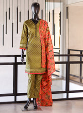 Royal Fashion Digital Printed Cotton Suits Stitched 3 Piece - RF24PC BSC01