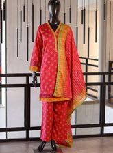 Royal Fashion Digital Printed Cotton Suits Stitched 3 Piece - RF24PC BSC02