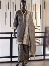Royal Fashion Digital Printed Cotton Suits Stitched 3 Piece - RF24PC BSC06
