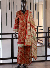 Royal Fashion Digital Printed Cotton Suits Stitched 3 Piece - RF24PC BSC09