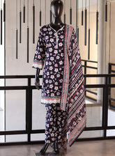Royal Fashion Digital Printed Cotton Suits Stitched 3 Piece - RF24PC BSC10