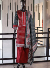 Royal Fashion Digital Printed Khaddar Suits Stitched 3 Piece - RF24PK BSK03