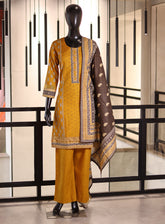 Royal Fashion Digital Printed Khaddar Suits Stitched 3 Piece - RF24PK BSK04