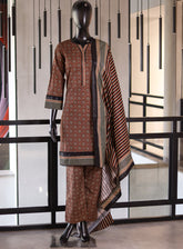 Royal Fashion Digital Printed Khaddar Suits Stitched 3 Piece - RF24PK BSK06