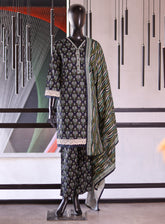 Royal Fashion Digital Printed Khaddar Suits Stitched 3 Piece - RF24PK BSK08
