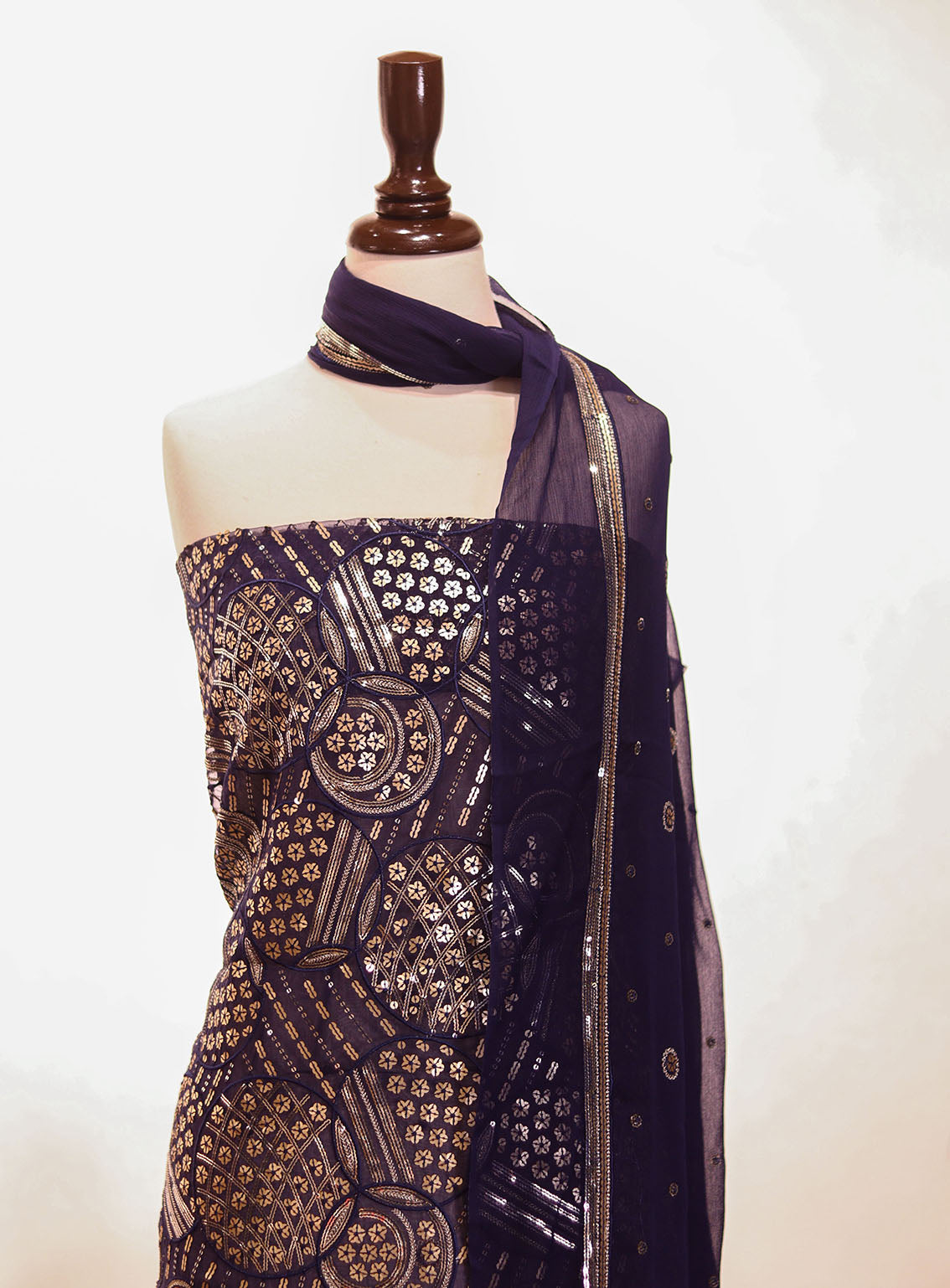 Royal Fashion Embroidered Chiffon Suits Unstitched 2 Piece - RF25EE 58 NAVY BLUE Royal Fashion Embroidered Chiffon Suits Unstitched 2 Piece - RF25EE 58 NAVY BLUE