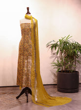 Royal Fashion Embroidered Chiffon Suits Unstitched 2 Piece - RF25EE 70 YELLOW