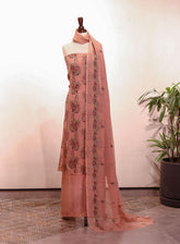 Royal Fashion Embroidered Chiffon Suits Unstitched 2 Piece - RF25EE 74 PEACH