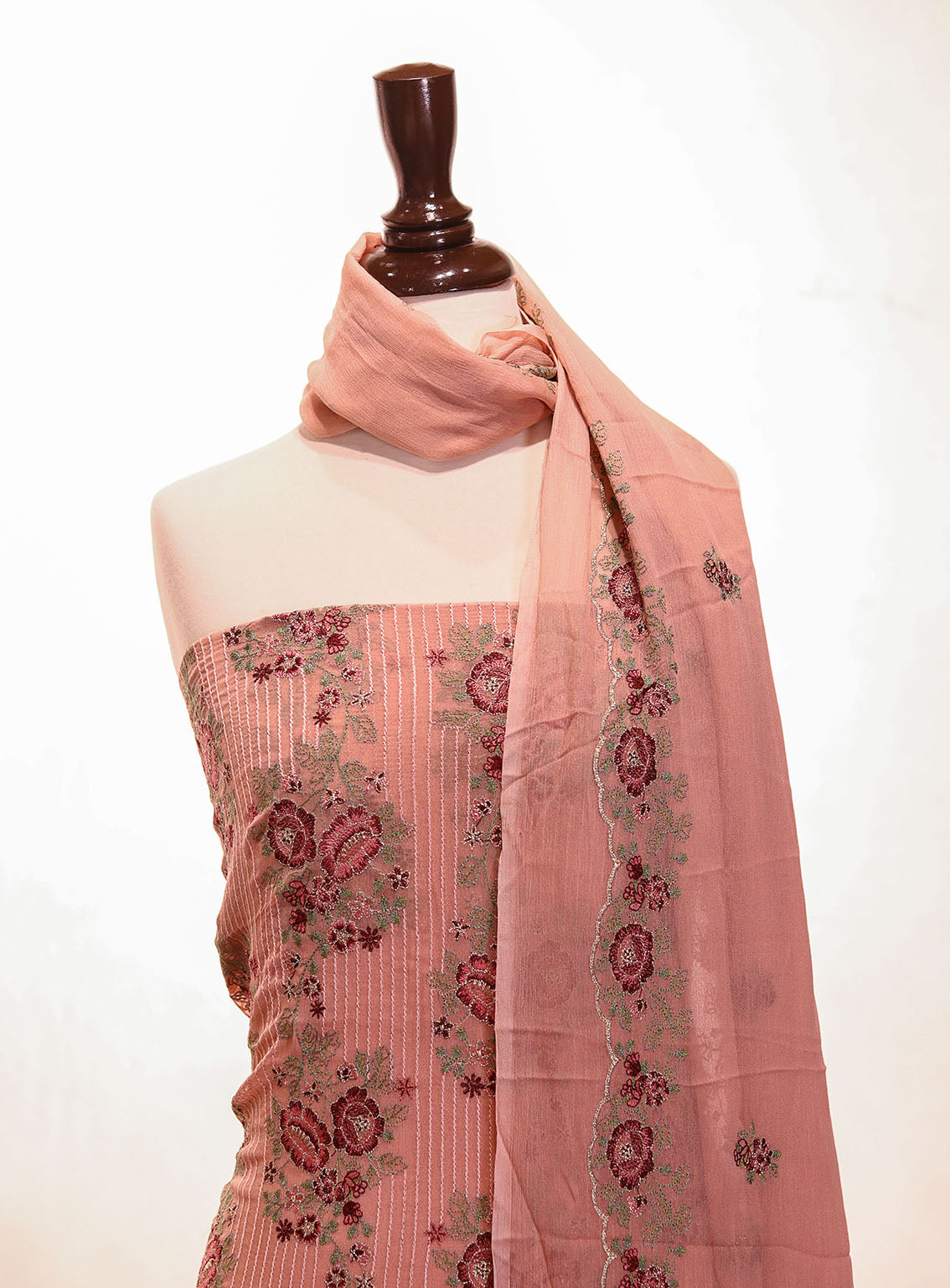 Royal Fashion Embroidered Chiffon Suits Unstitched 2 Piece - RF25EE 74 PEACH Royal Fashion Embroidered Chiffon Suits Unstitched 2 Piece - RF25EE 74 PEACH